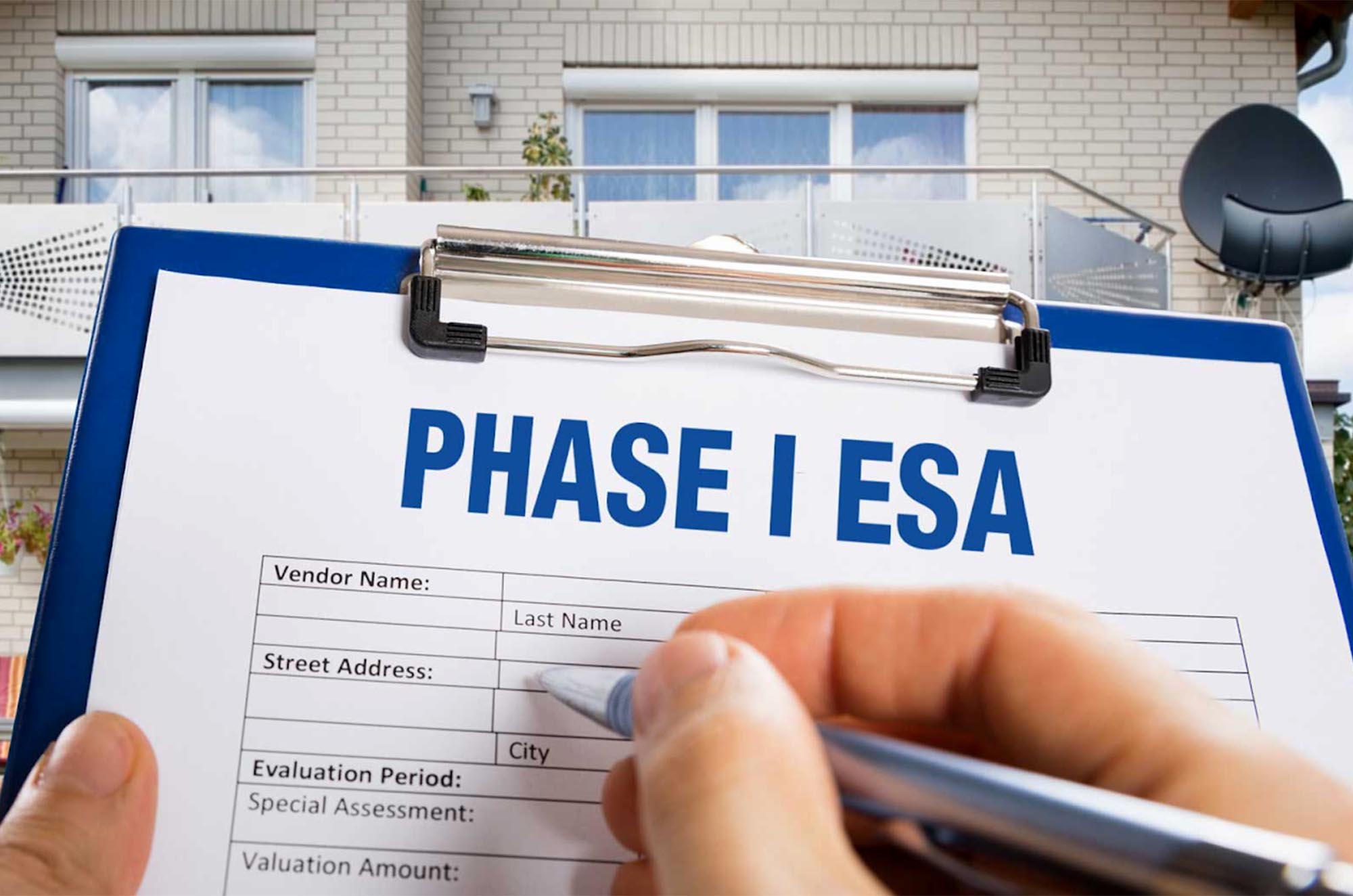 Phase 1 ESA paperwork being filled out