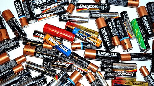 recycled batteries